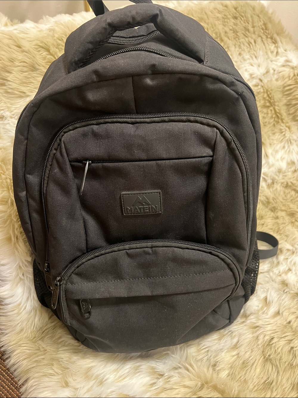 Matein Black Men's Backpack Travel & Everyday Commuter Bag
